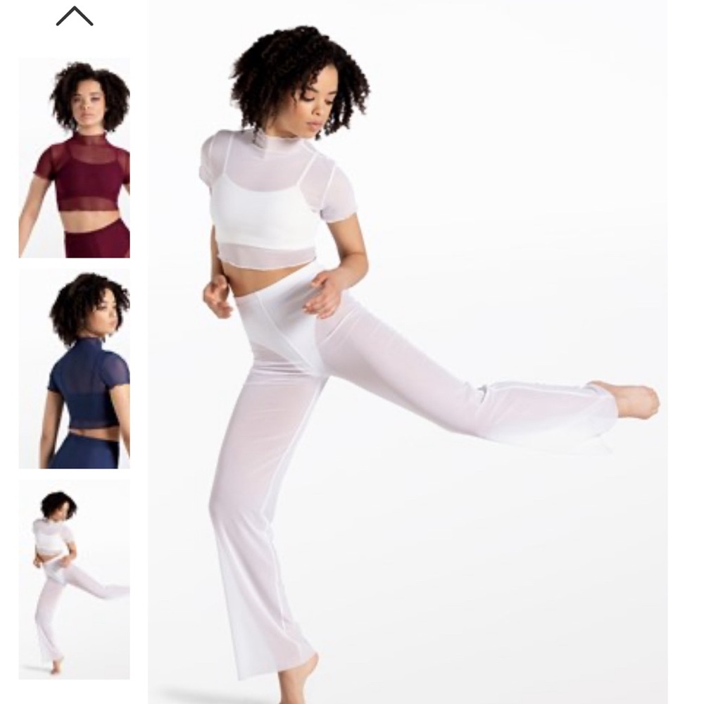 NWT Power Mesh Dance Crop